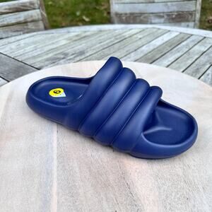 Sporto Mens Navy Blue Flex Sandals Size 9 Slip On Form Cushion Slides New